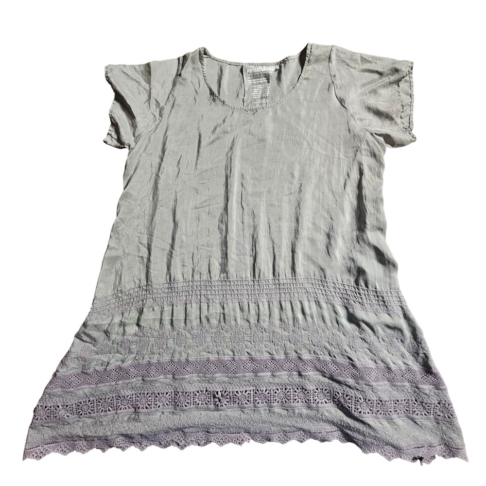 Privatsachen Cocon Commerz Hand Dyed Silk Lace Tunic Mini Dress L‎ Cottage